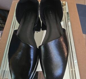 Old Navy Black Pointed Toe D'Orsay Flats